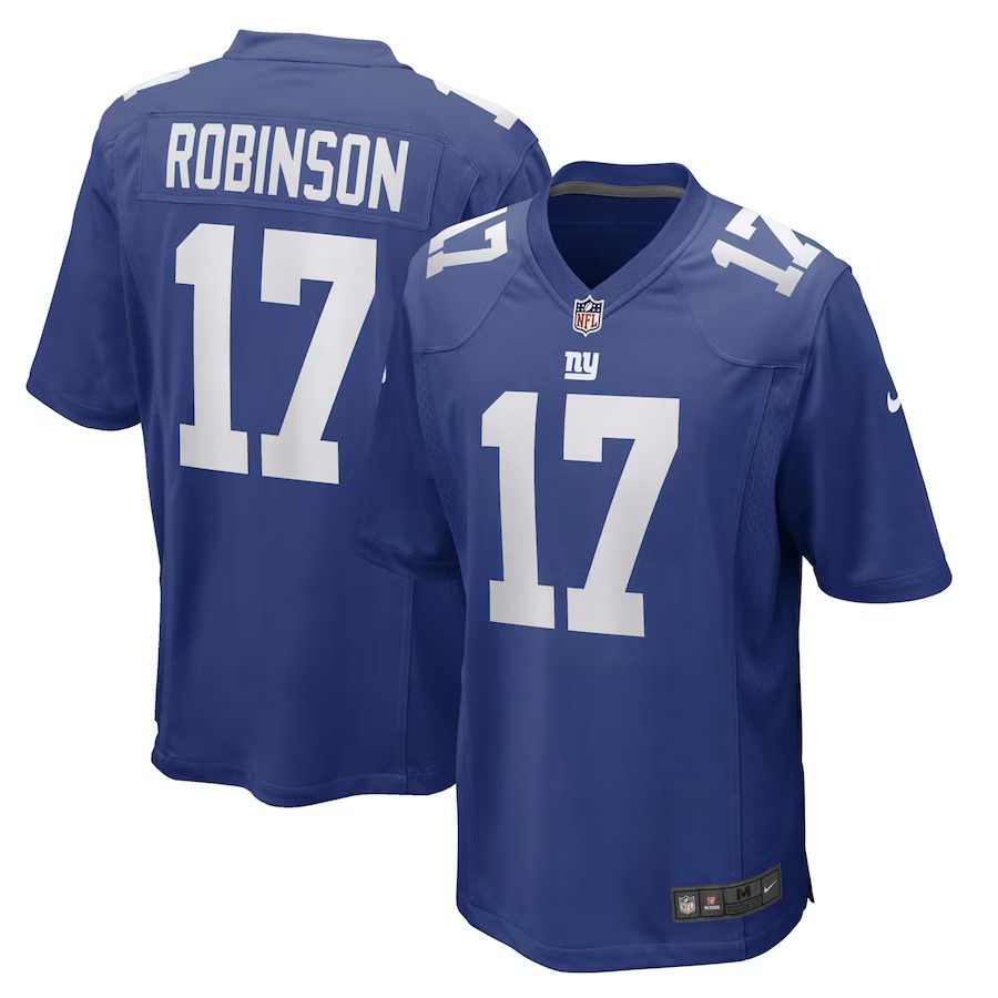 Men New York Giants #17 Wan Dale Robinson Nike Royal Game Player NFL Jersey